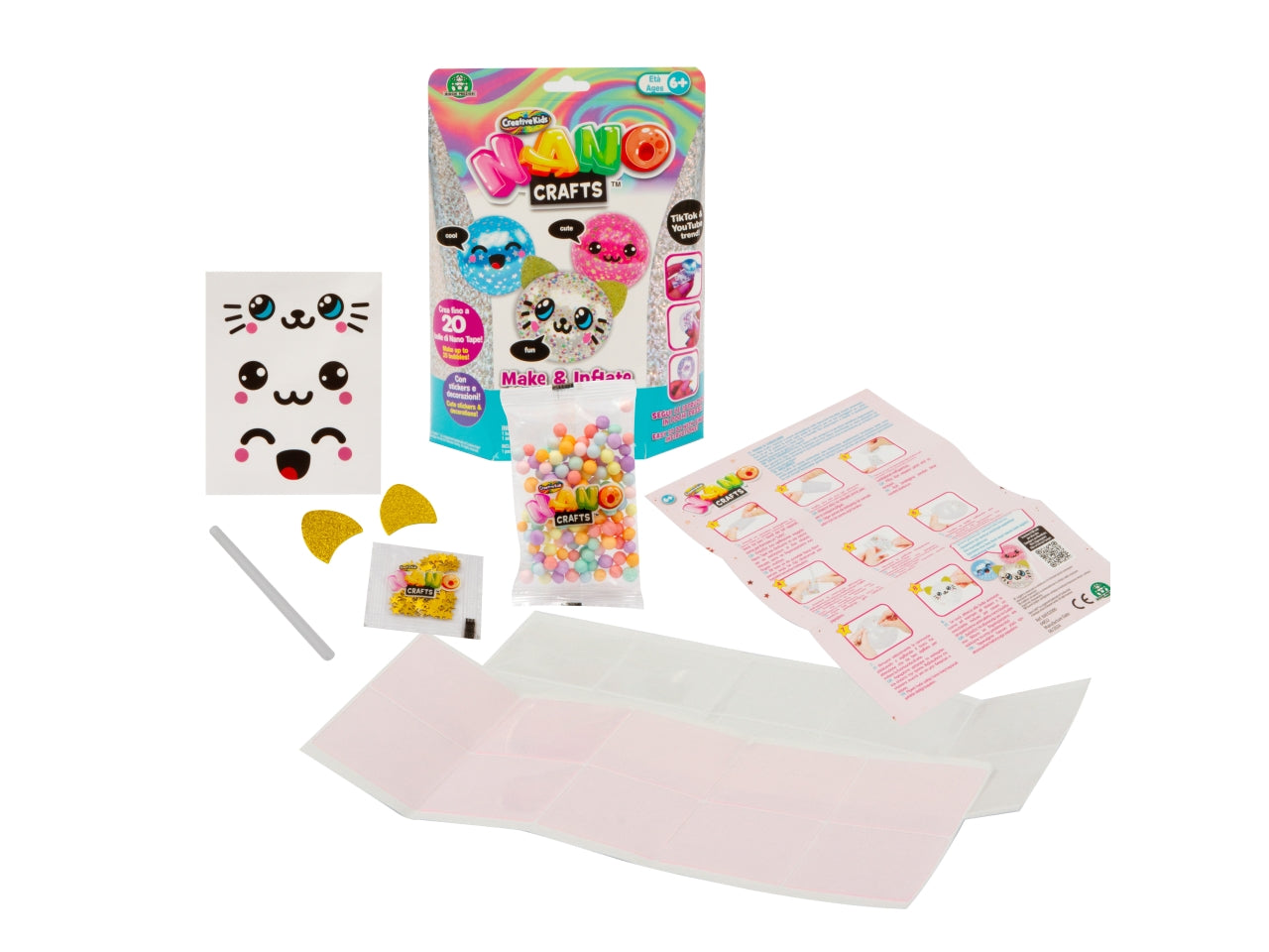 Nano craft nano buddies gonfiabili kit base - Questo kit permette di creare fino a 20 âbolleâ NAF02000 - Giochi Preziosi