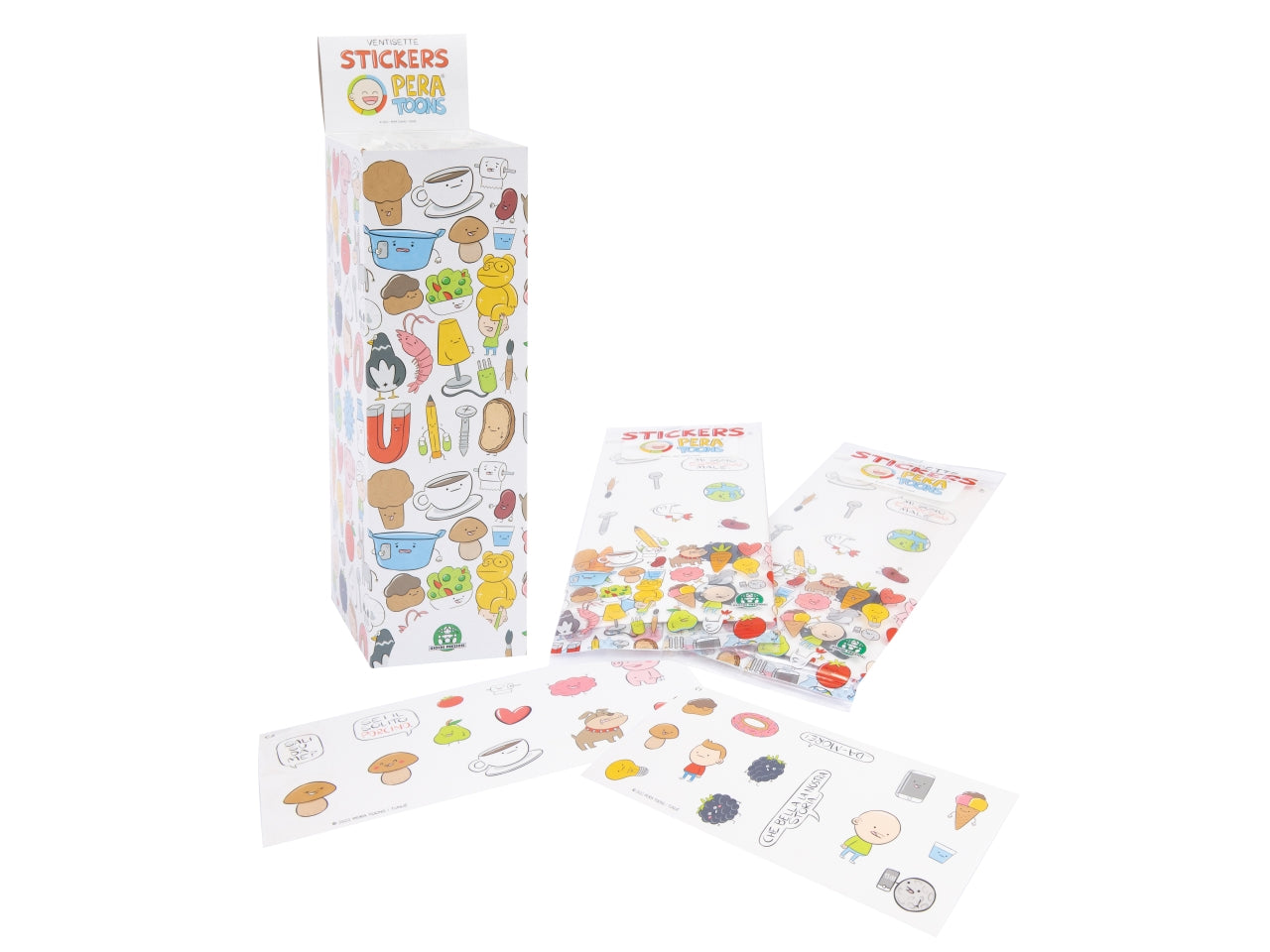 Pera toons 36 stickers attacca e stacca - Un'emozionante gioco di carte con freddure e battute di pera - Giochi Preziosi $