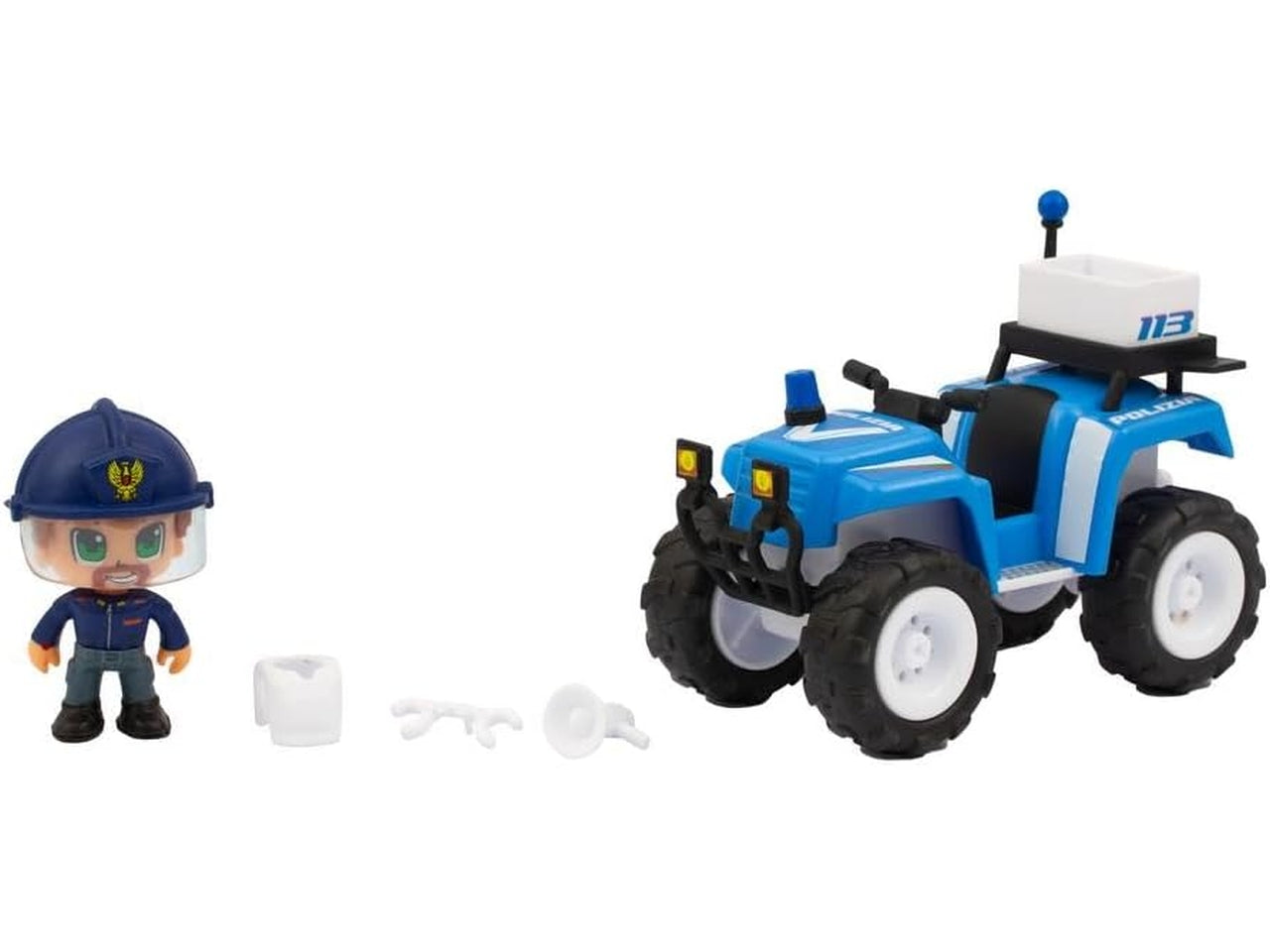 Quad della Polizia, pronto intervento con personaggio di 7 cm in divisa per bambini dai 4+ anni - Giochi Preziosi