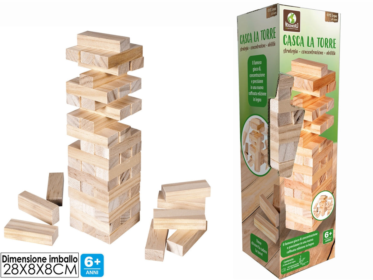Gioco casca la torre 54pz in legno