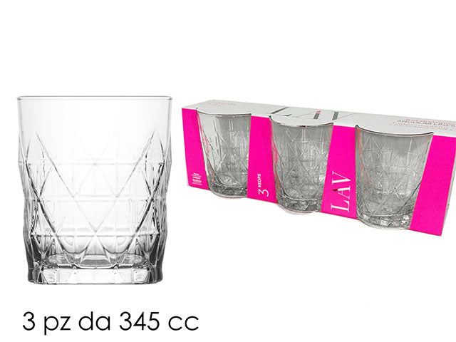 Set 3 bicchieri Keops 345 cc
