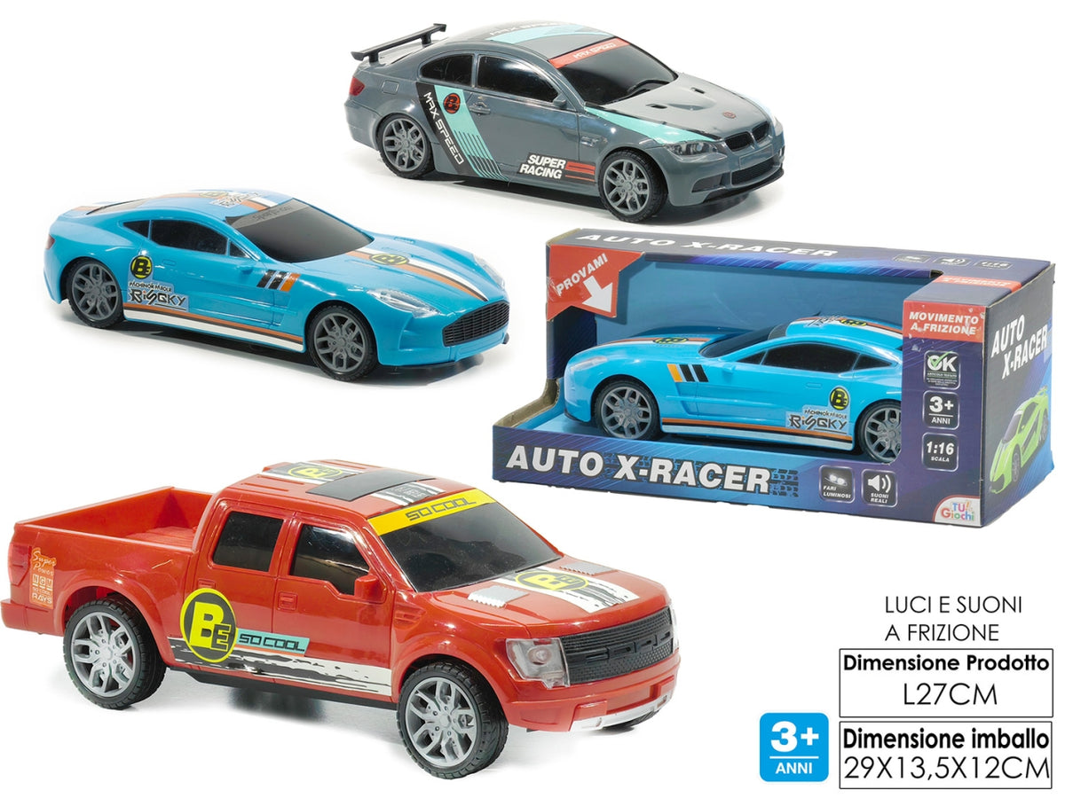 Auto x-racer try-me luci e suoni 3 assortimenti