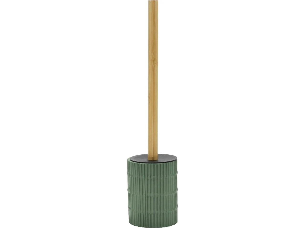 Portascopino e scopino in Poliresina e Bamboo , Stile Jungle Verde - 40 cm