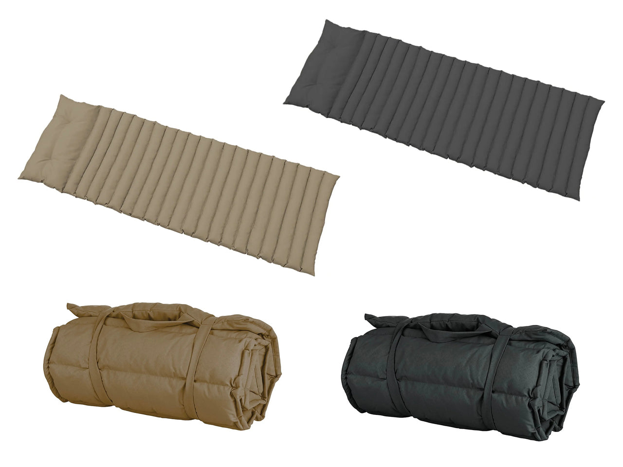 Cuscino coprilettino imbottito in tessuto con poggiatesta, colore tortora, 60x180 cm - Vestiamo Casa