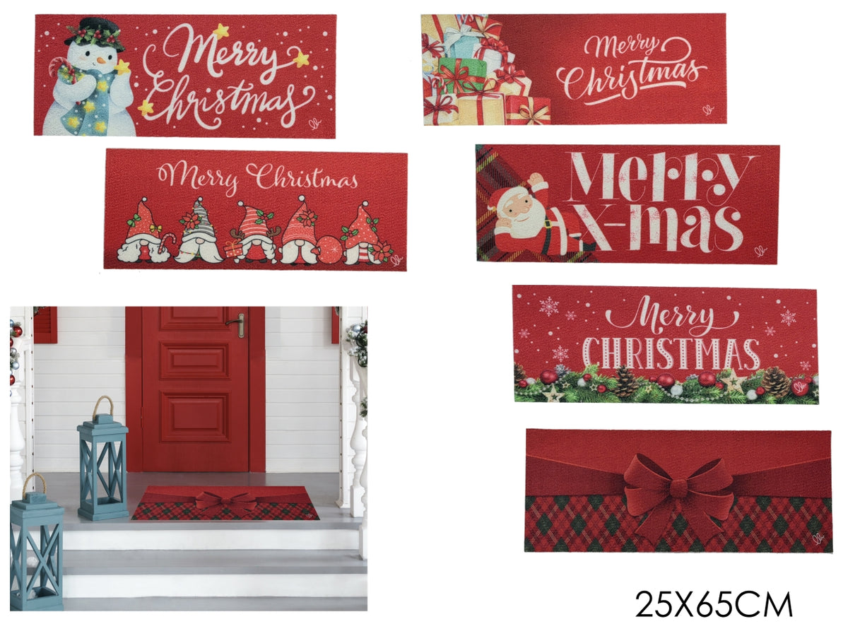 Tappeto natalizio rettangolare 25x65cm fantasie assortite