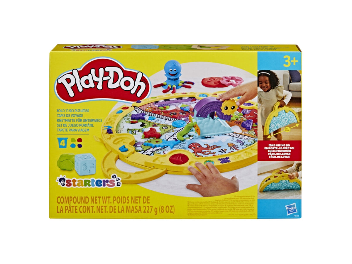 Play-doh la mia prima valigetta delle attivita', tappeto da gioco interattivo con plastilina 3+ Hasbro