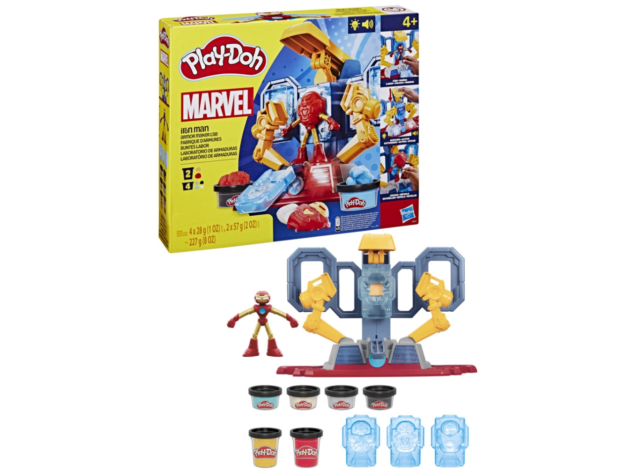 Pasta Modellabile Play-Doh Iron Man Armor Maker Lab: Set per Bambini 4+ | Dimensioni 6,7x34,9x30,5 - Hasbro