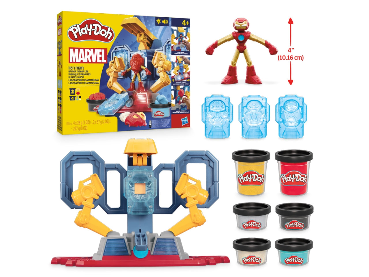 Pasta Modellabile Play-Doh Iron Man Armor Maker Lab: Set per Bambini 4+ | Dimensioni 6,7x34,9x30,5 - Hasbro