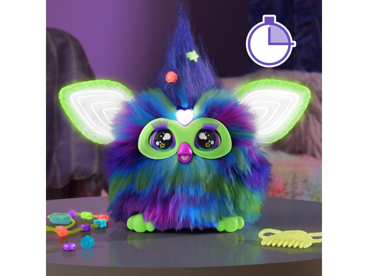 Peluche Elettronico Furby - Aurora Furborealis: Giocattolo per Bambine 6+ | Dimensioni 12,7x22,86x22,86 - Hasbro