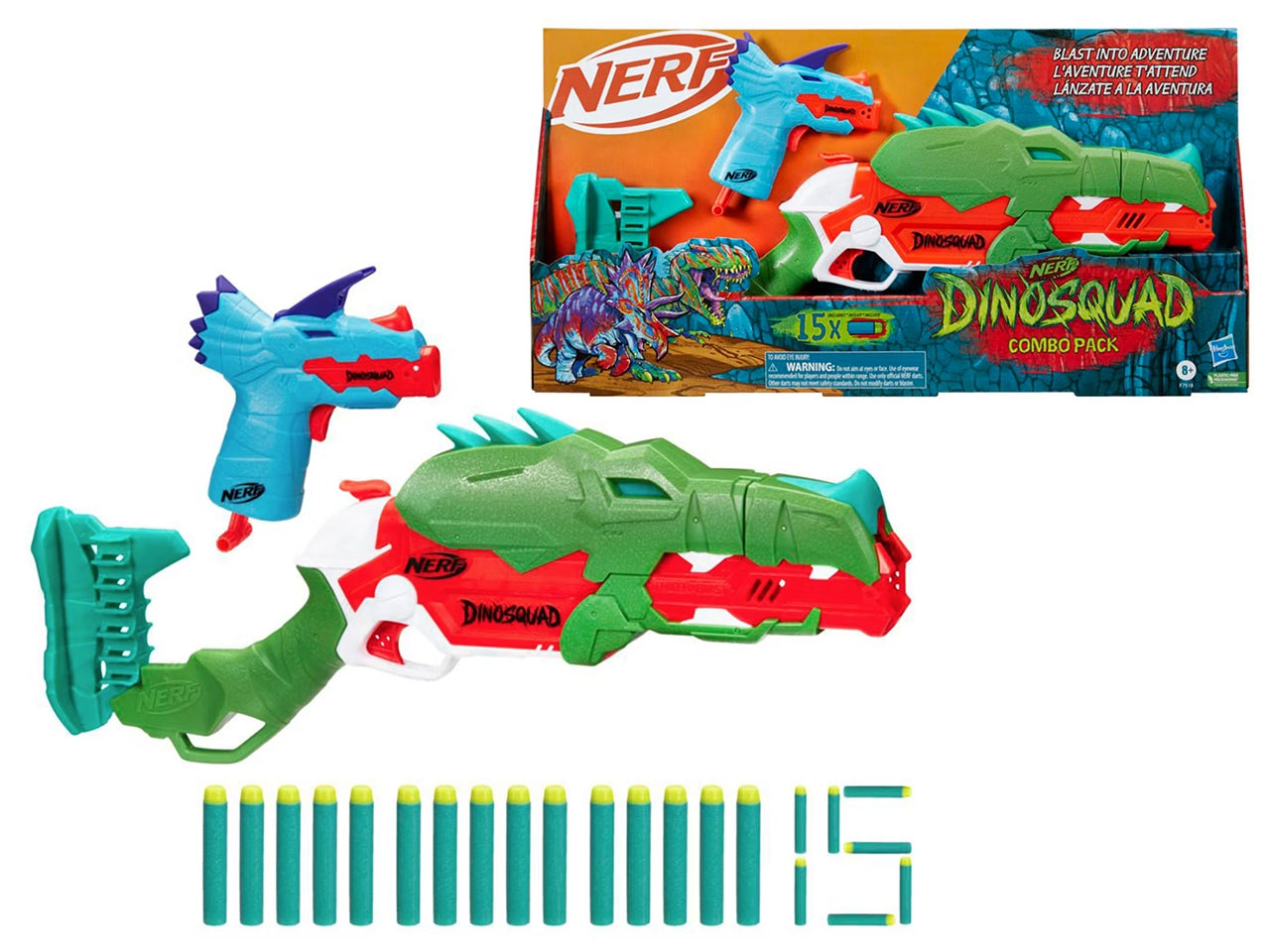 Blaster momotorizzato Nerf combo pack con caricatore da 10 dardi e mirino - Hasbro