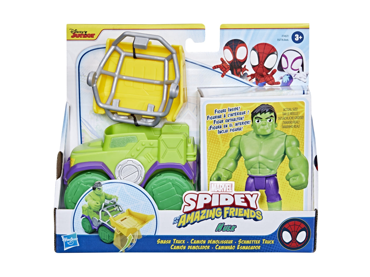 Set Giocattolo Marvel "Spidey e i Suoi Fantastici Amici" - Hulk Smash Truck con Personaggio e Accessori per bambini da 3 anni in su | Hasbro