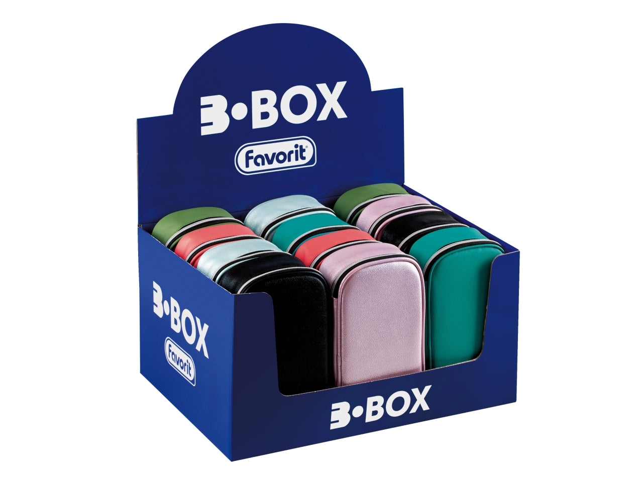 Astuccio portapenne ovale xl con 12 pastelli e 18 pennarelli