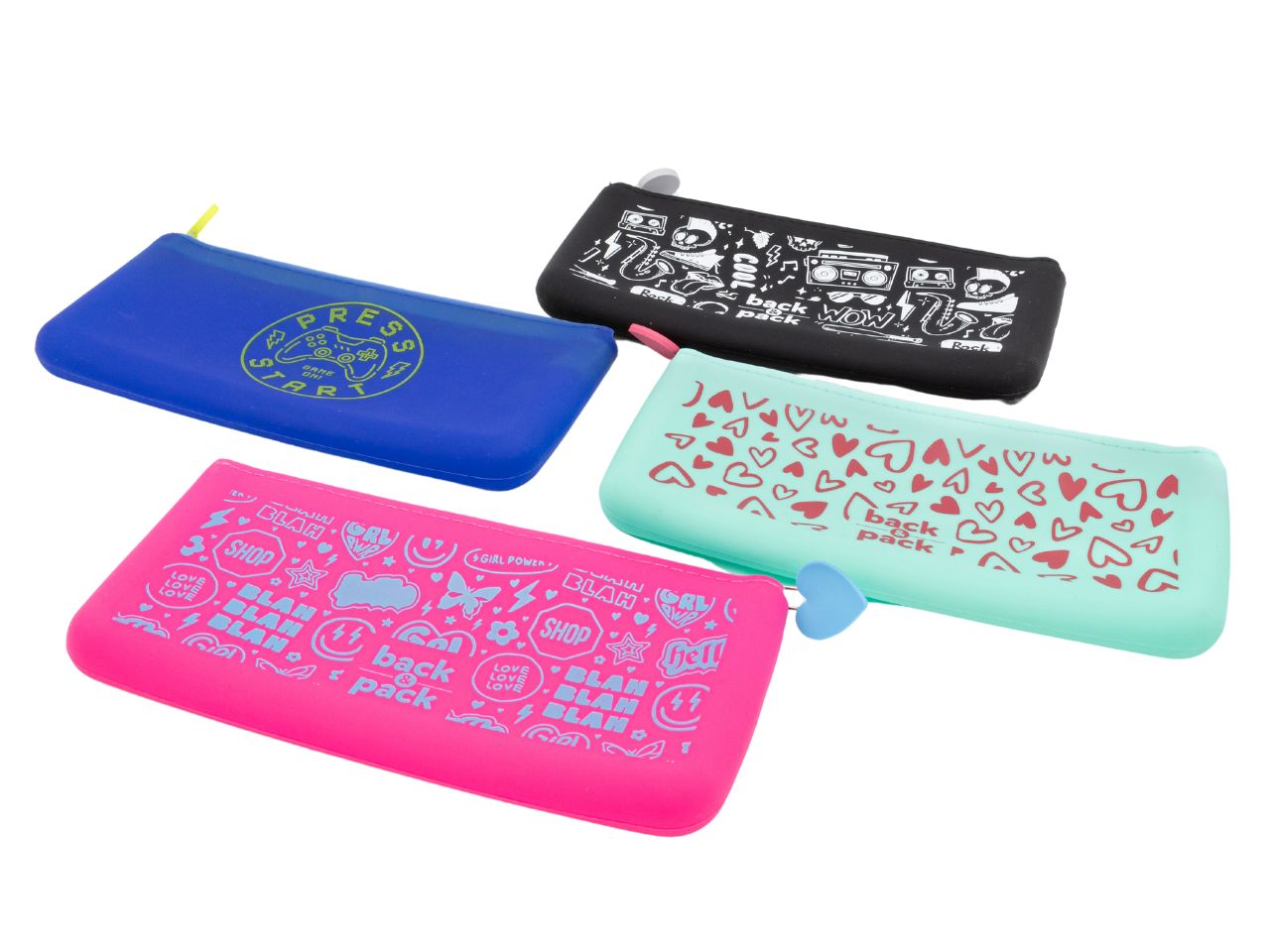 Astuccio bustina in silicone colori assortiti 1 zip - Back & Pack