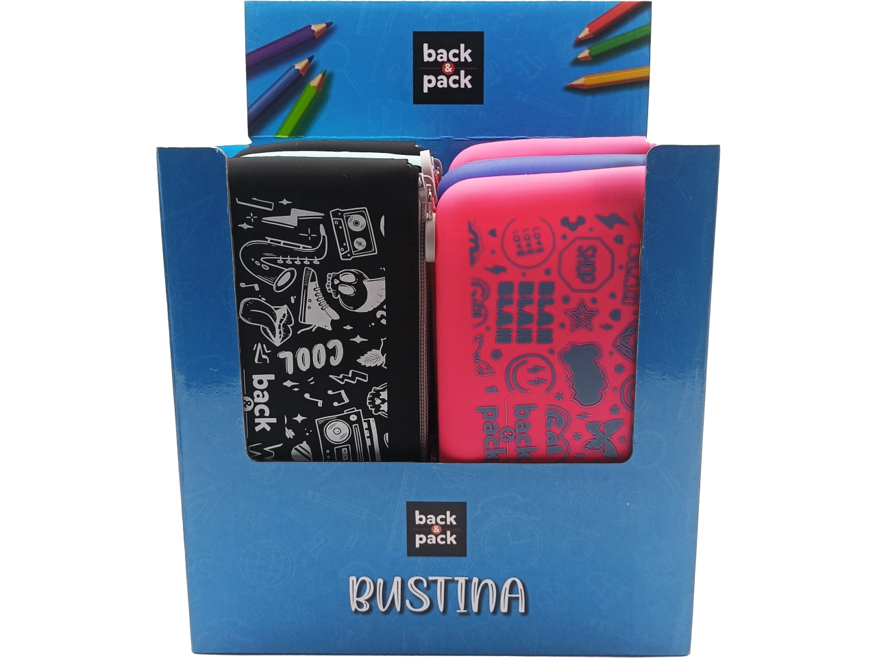 Astuccio bustina in silicone colori assortiti 1 zip - Back & Pack