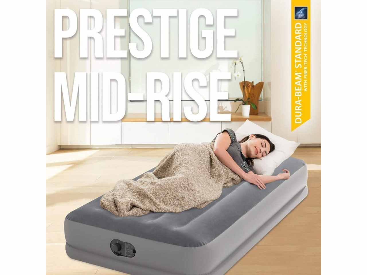 Materasso singolo gonfiale con pompa fastfill usb 99x191x25cm