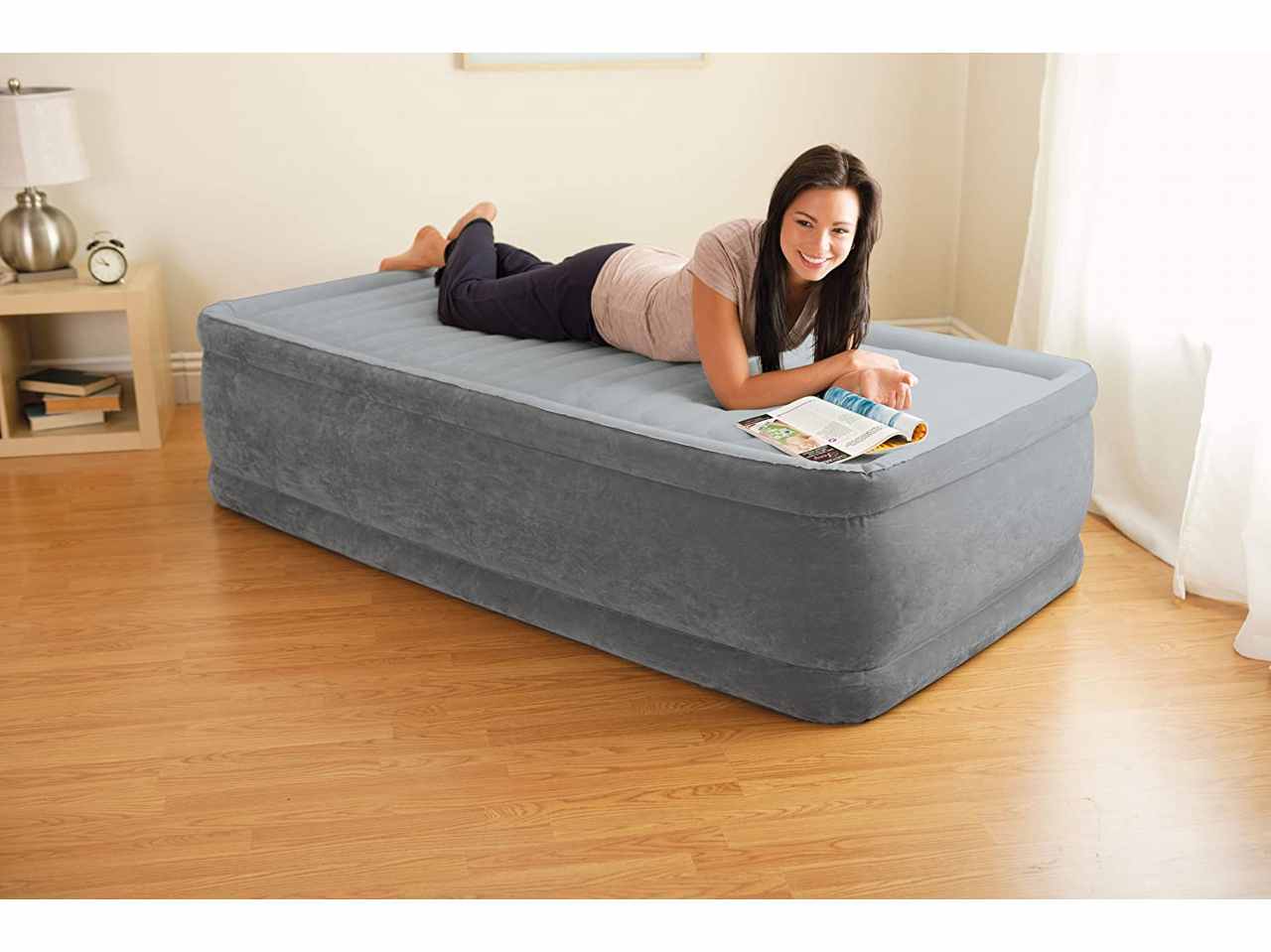 Materasso singolo comfort plush elevated dura beam tecnologia fiber tech 99x191x46cm $