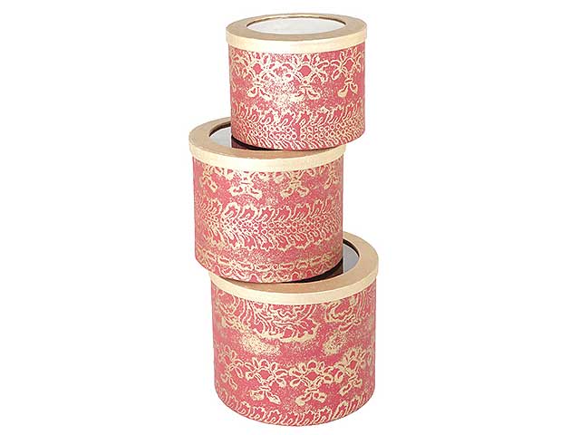 Scatole london tea carta/pvc 3 pezzi 130474