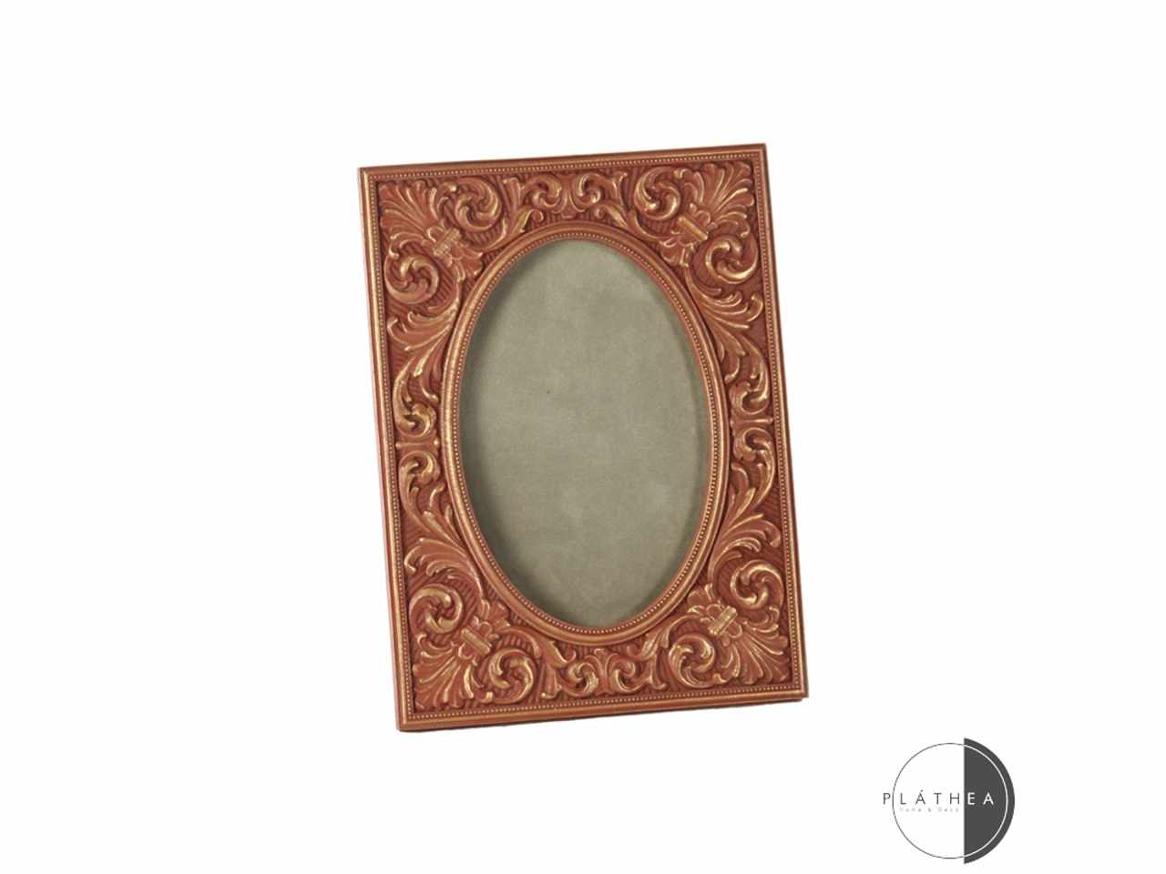 Cornice portafoto burgundy/ grigia 10x15cm in resina