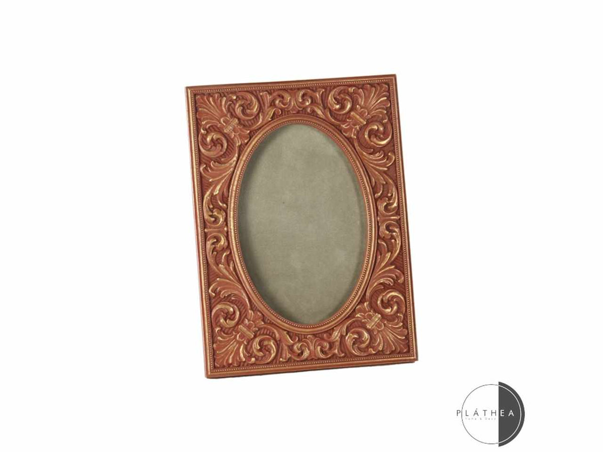 Cornice portafoto burgundy/ grigia 13x18cm in resina