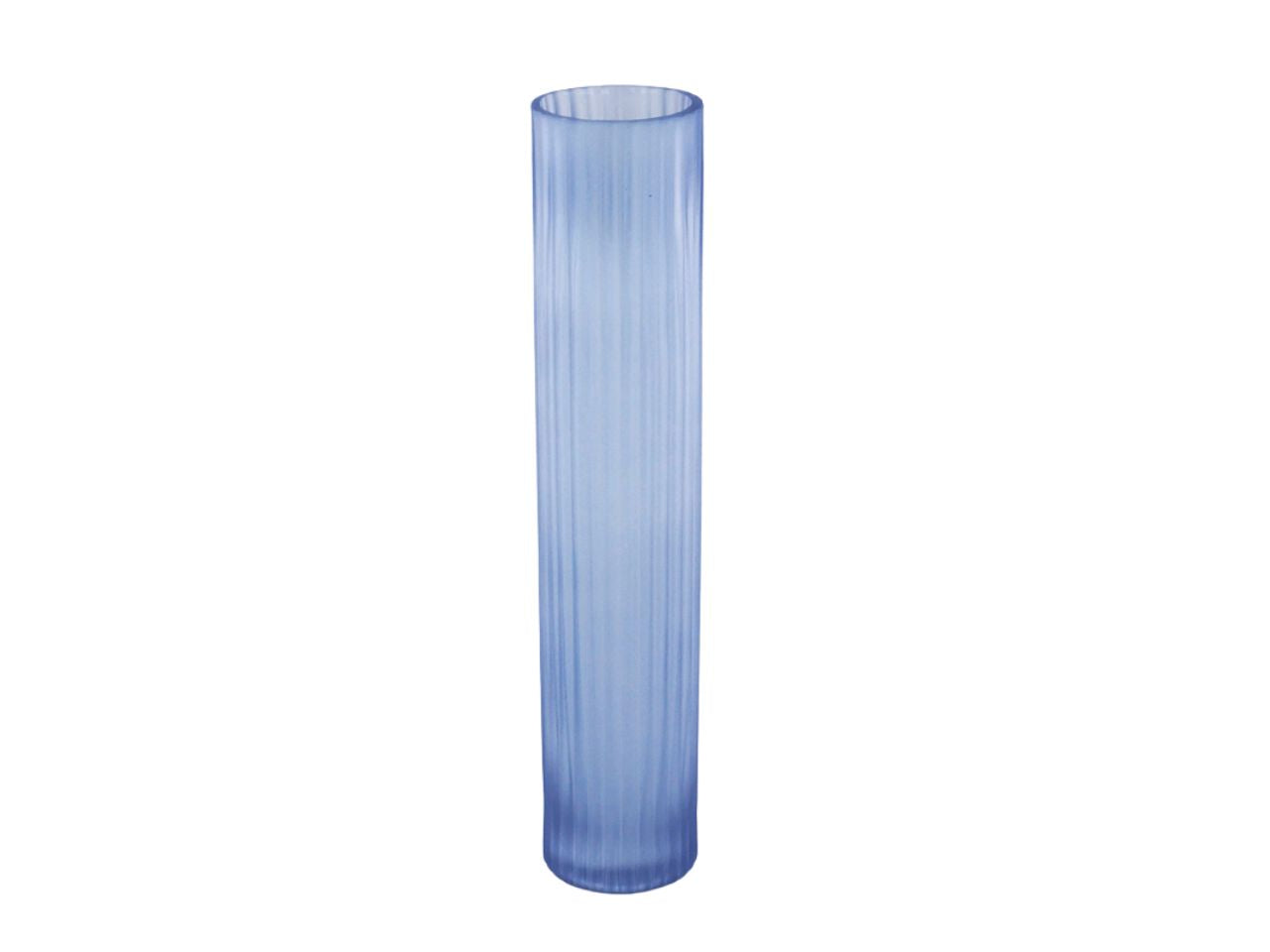 Vaso in vetro blu d.8x40cm