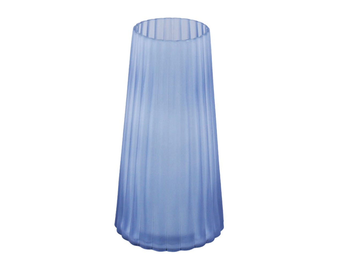 Vaso in vetro blu d.13x24cm $