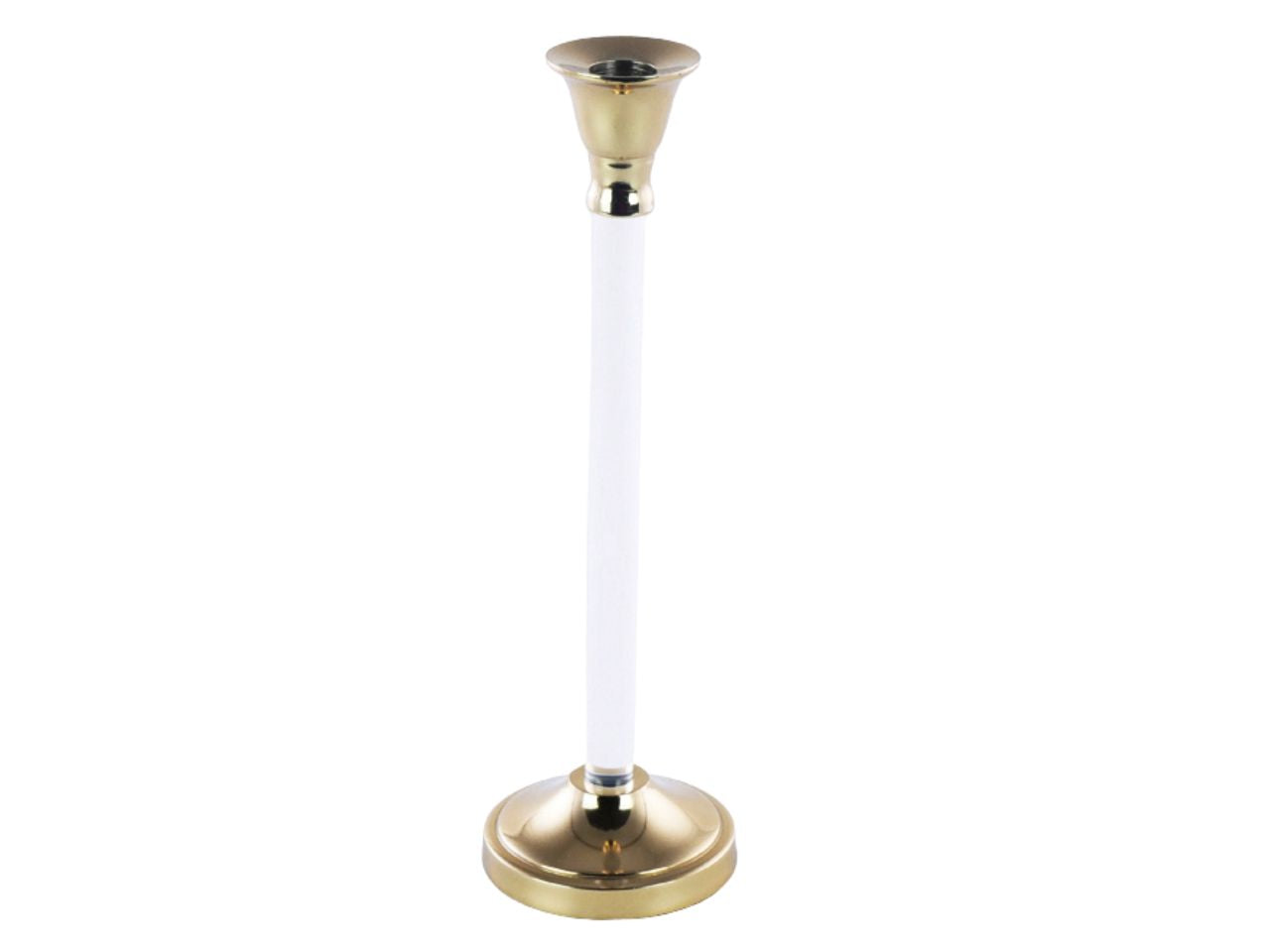 Candeliere oro h.30cm acrilico e alluminio