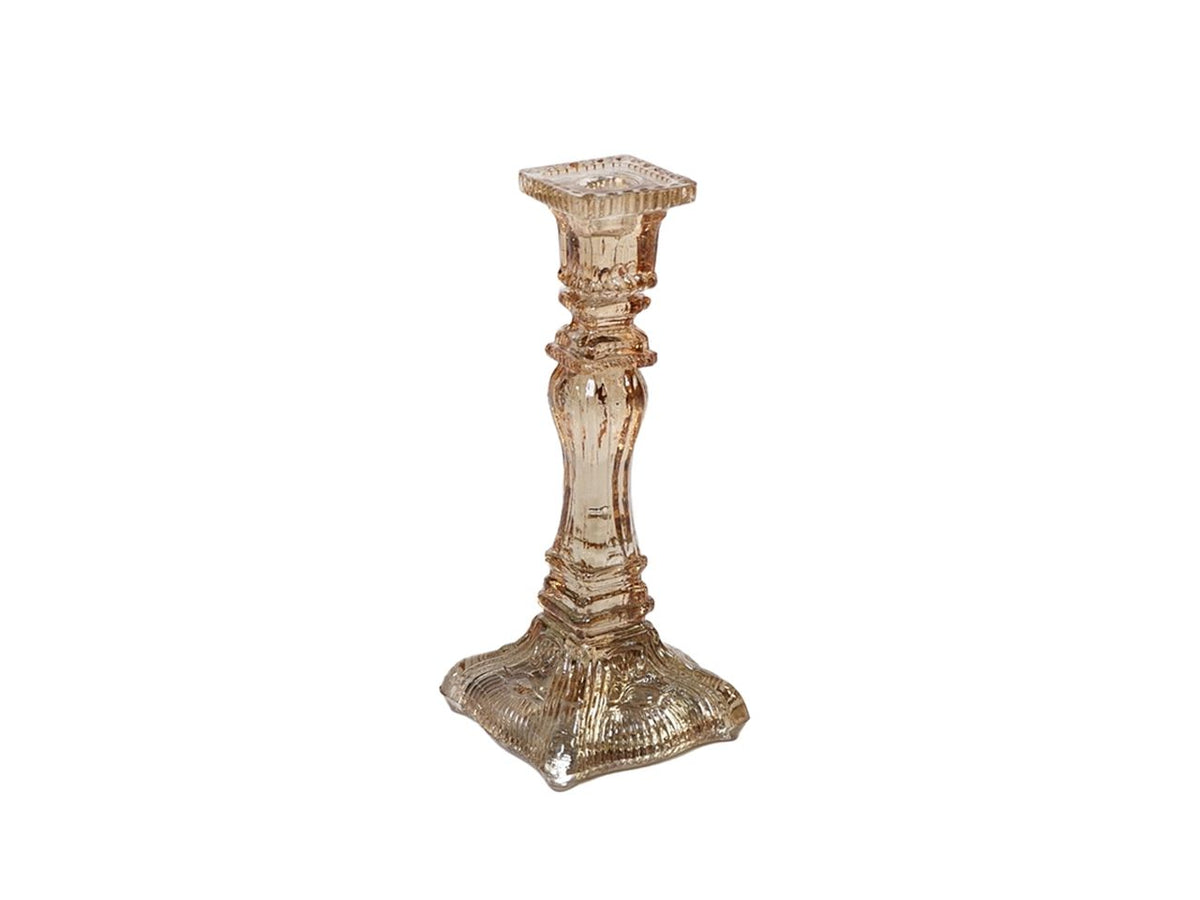 Candeliere colore bronzo misura h.25cm in vetro