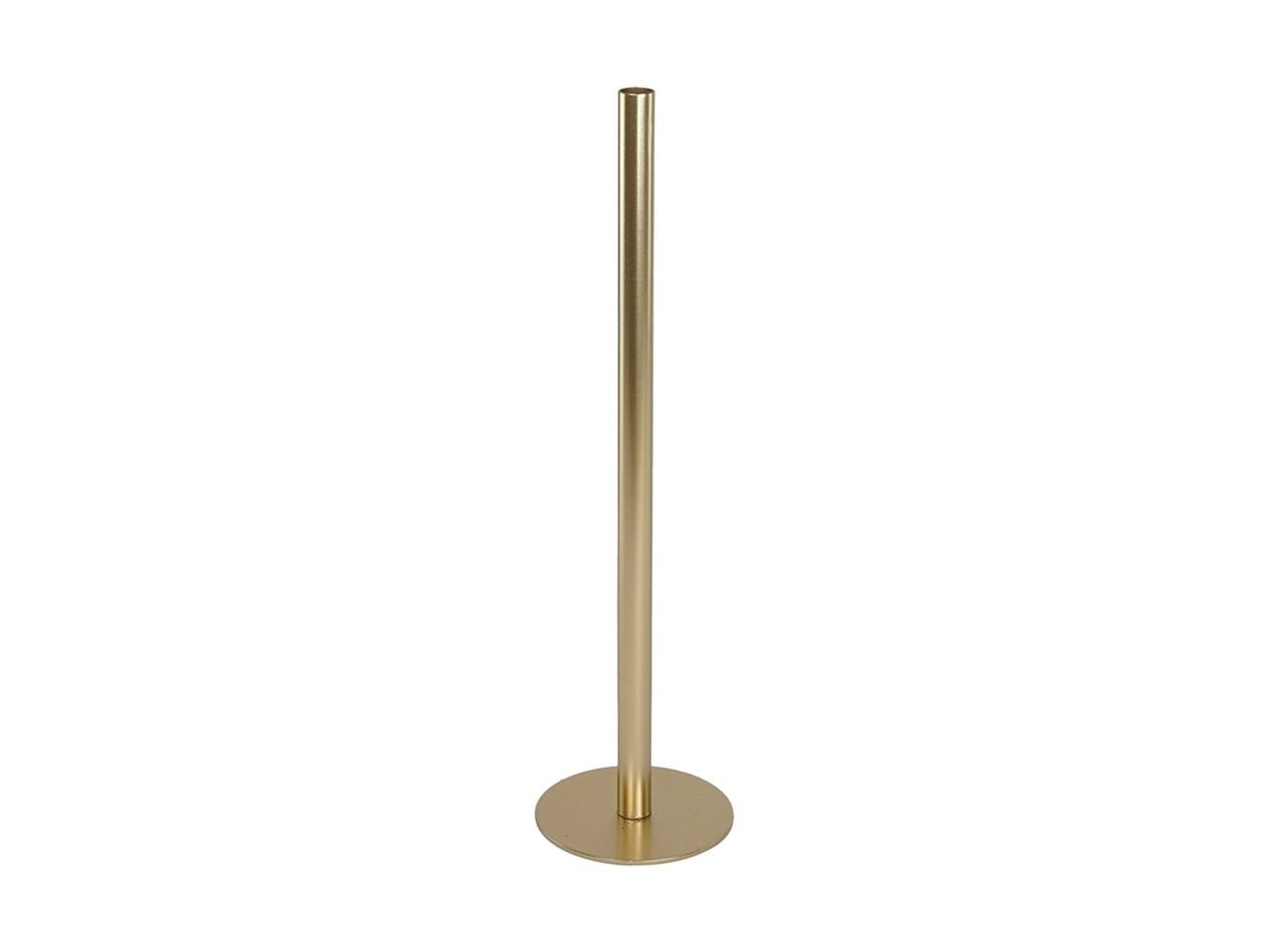 Piedistallo portacandela moderno in metallo dorato 12x35 cm - Plà thea