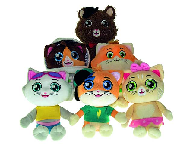 44gatti peluche 20cm c/suoni 7600170200w02