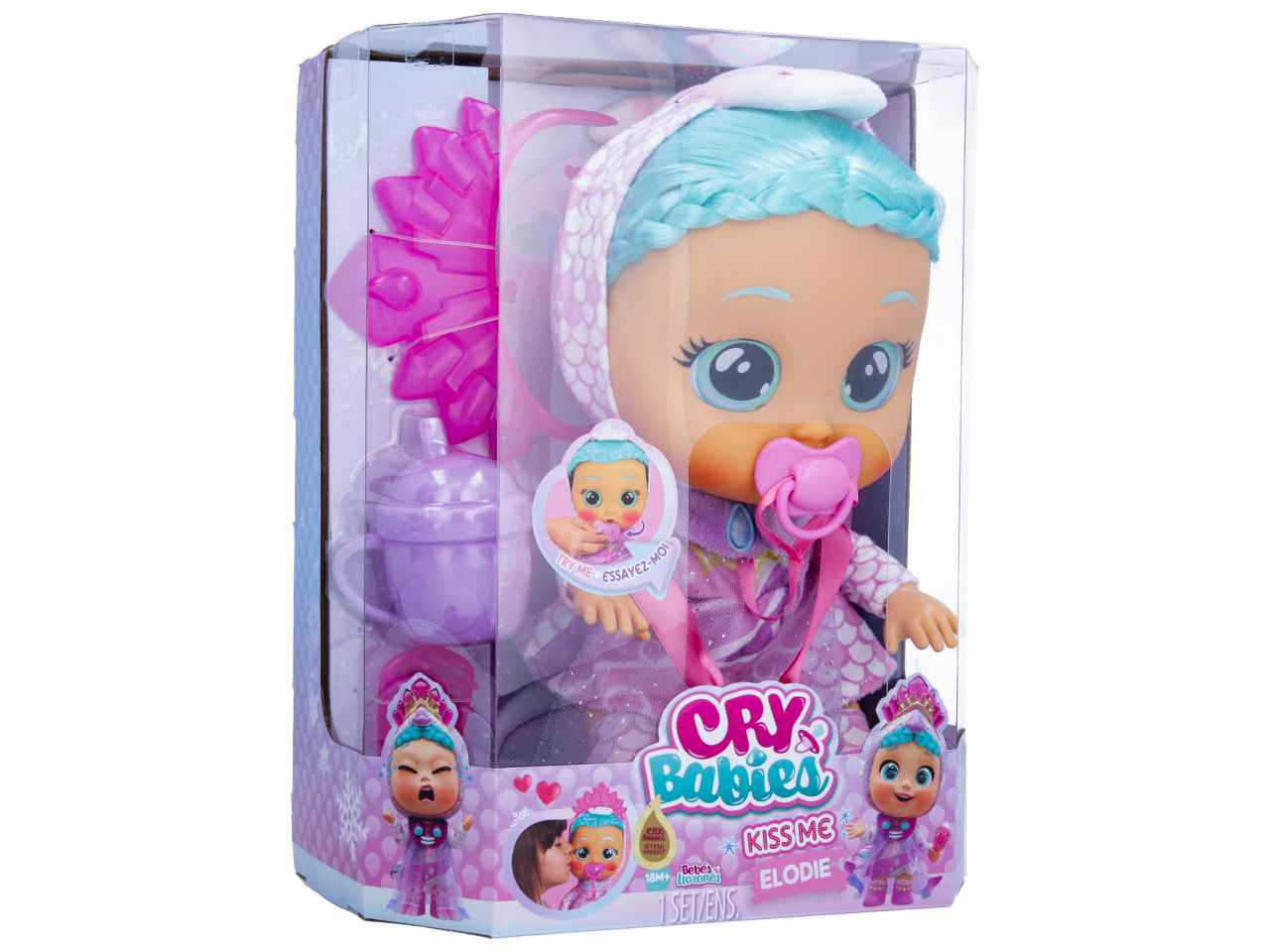 Cry Babies kiss me Elodie Bambola morbida interattiva - IMC Toys$
