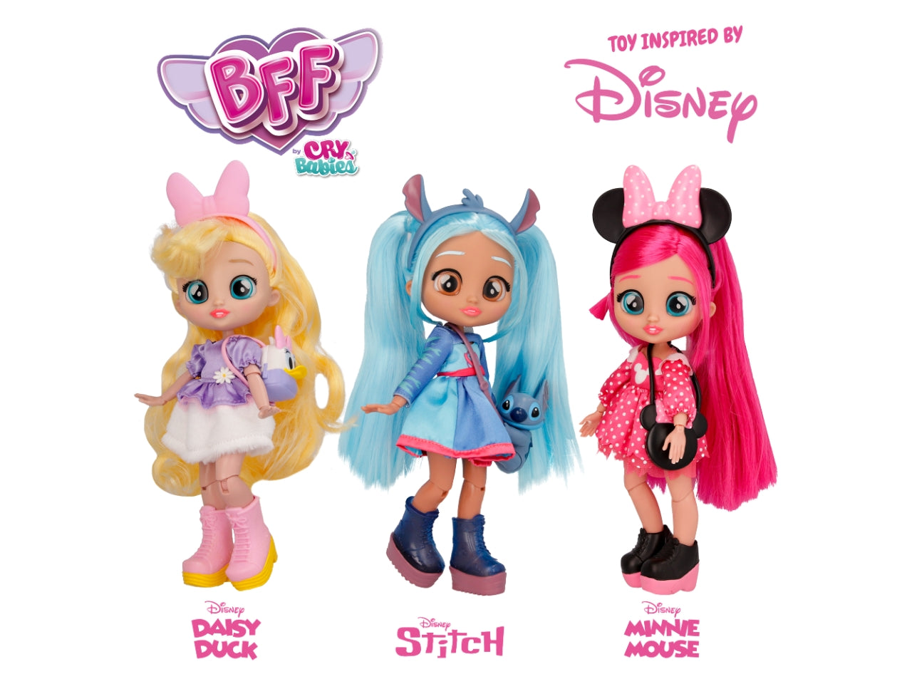 Best friends forever ispirate a personaggi disney - disponibile minnie, daisy e stitch