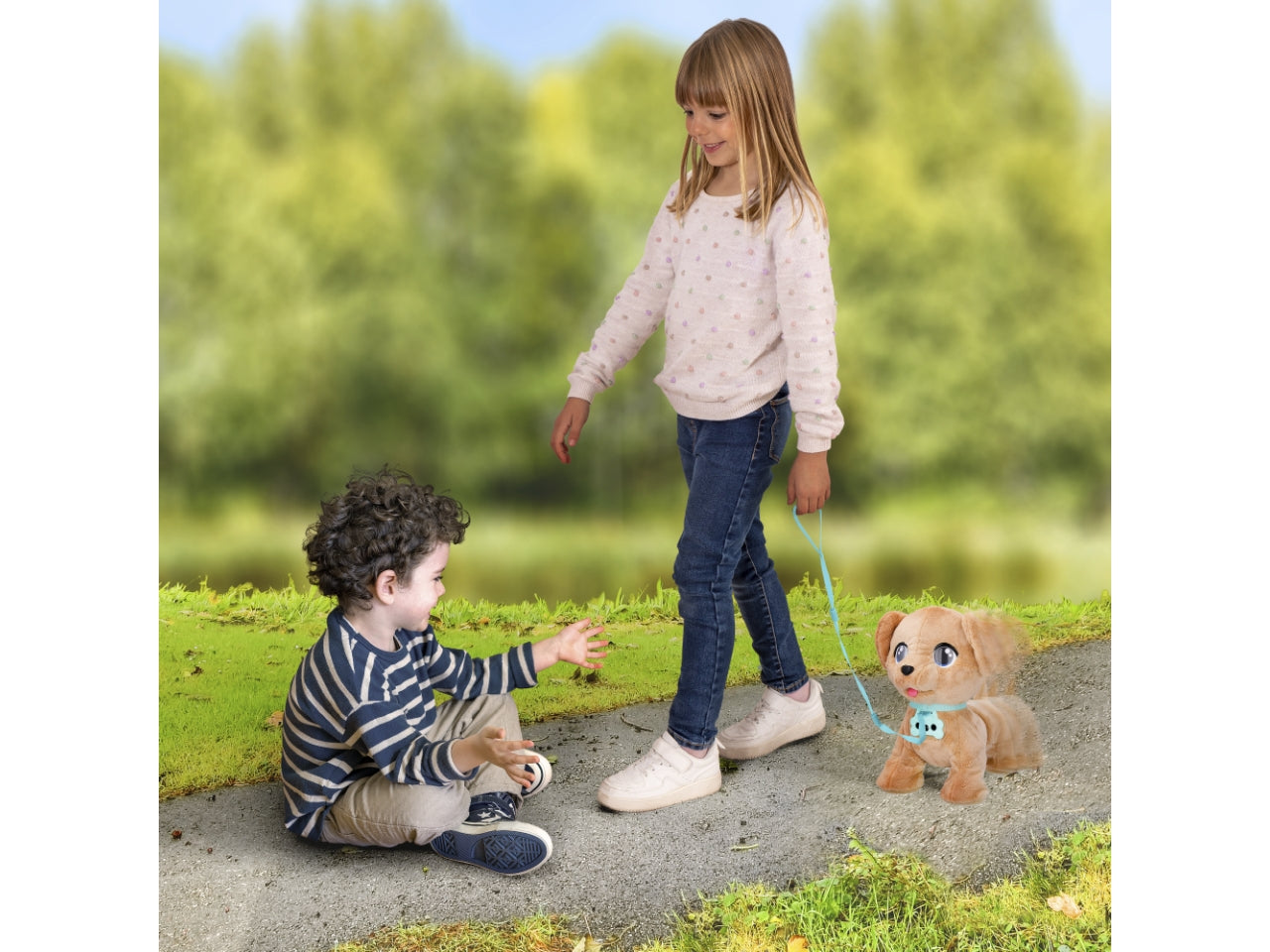 Club Petz, Milo gioca e cammina, peluche interattivo per bambini dai 18+mesi - Imc toys