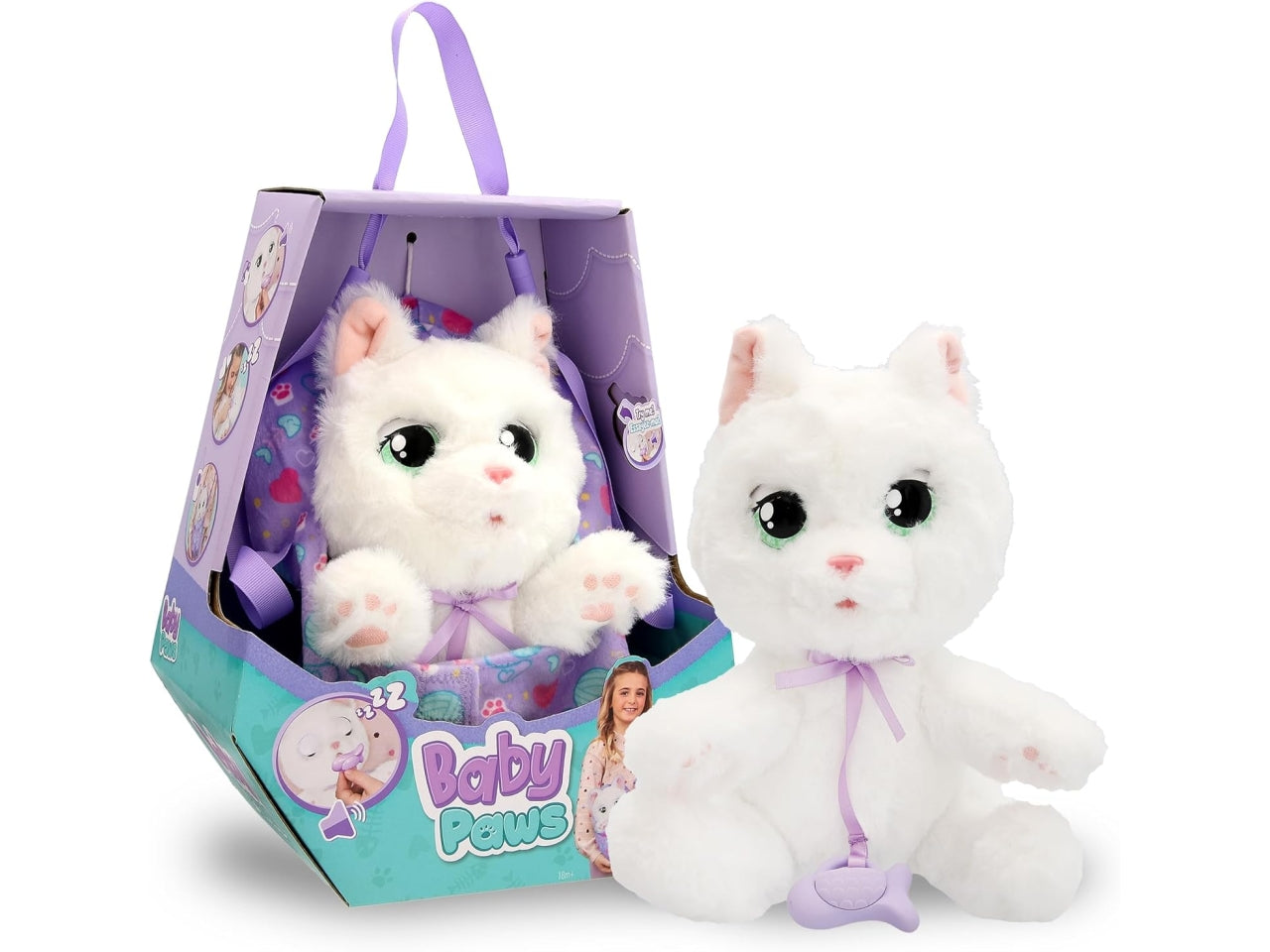 Gatto Peluche Interattivo Baby Paws per bambini dai 18 mesi in su | Imc Toys