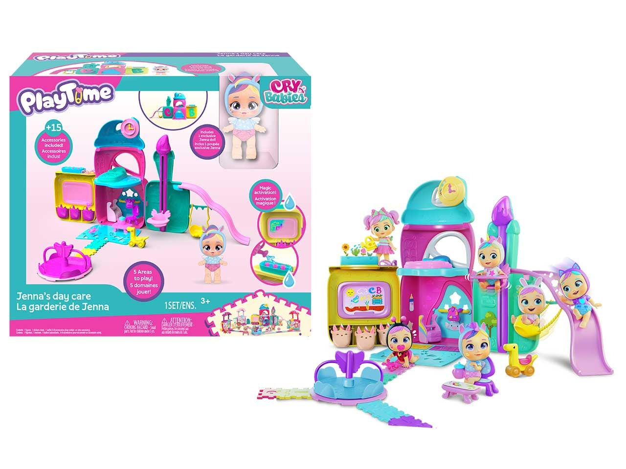 Cry babies Jennaâs day care, bambola interattiva per bambine, 18 mesi + $