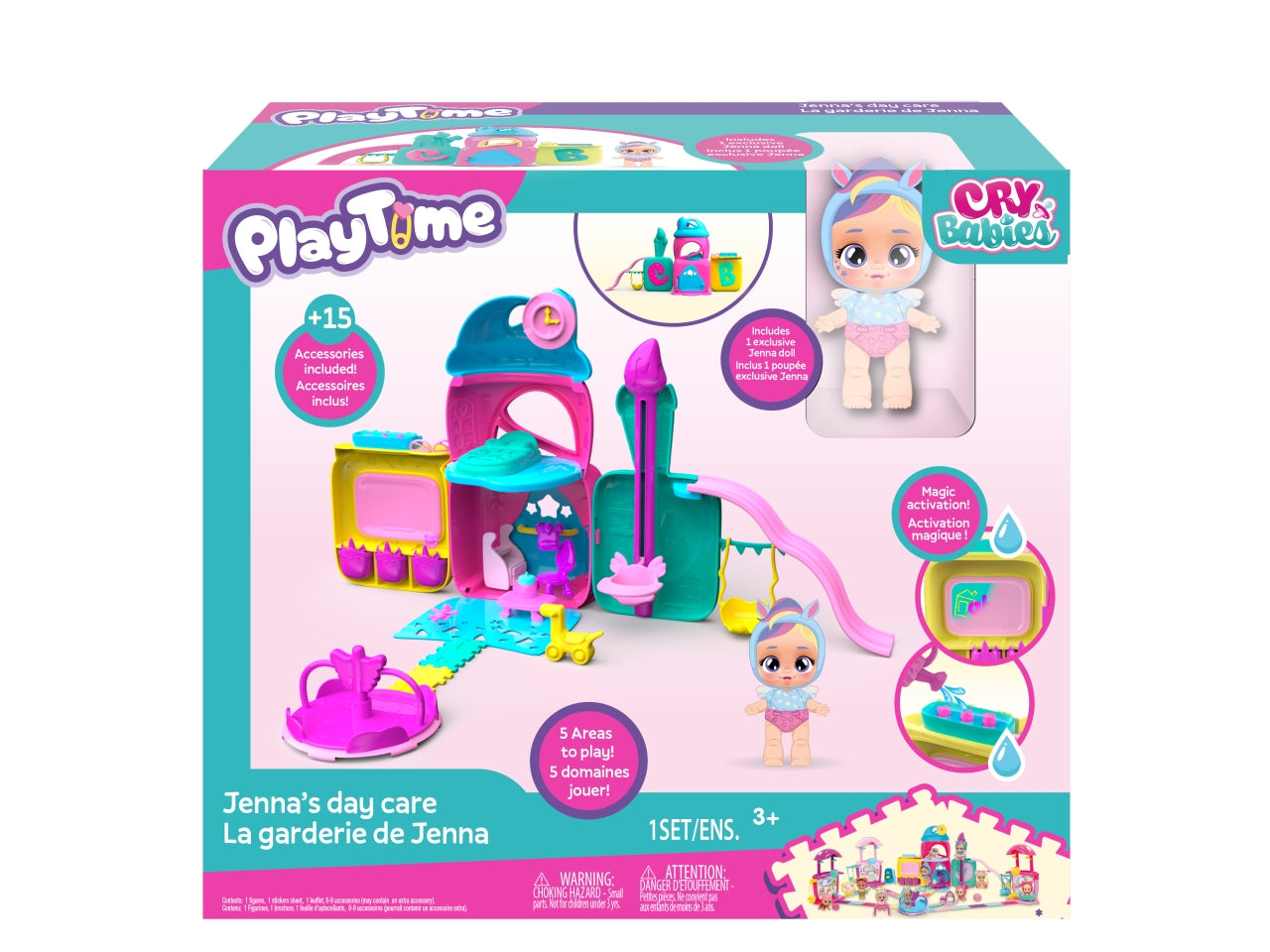 Cry babies Jennaâs day care, bambola interattiva per bambine, 18 mesi + $