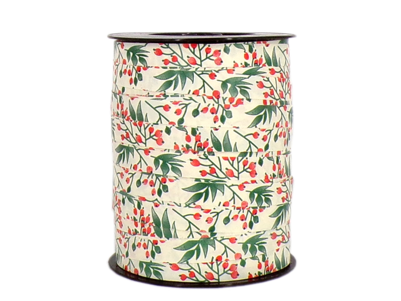 Nastro regalo natalizio osso rosso verde con decoro vischio 10mmx250m - Inab