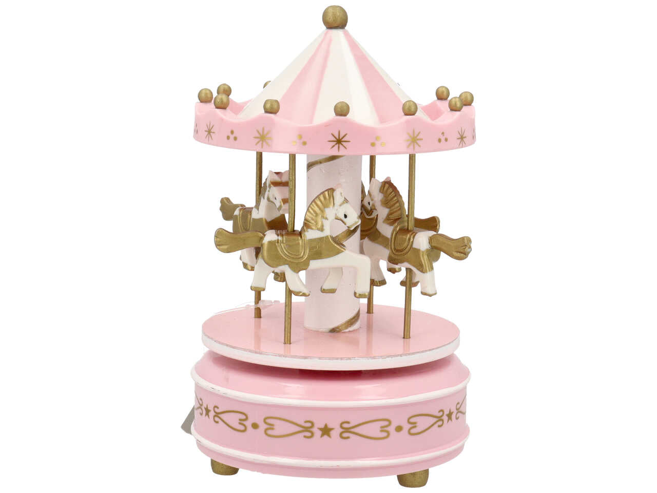 Giostra cavalli con carillon 10xh14cm 4 colori assortiti