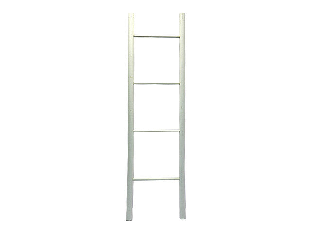 Scala in legno bianca h.128x35cm
