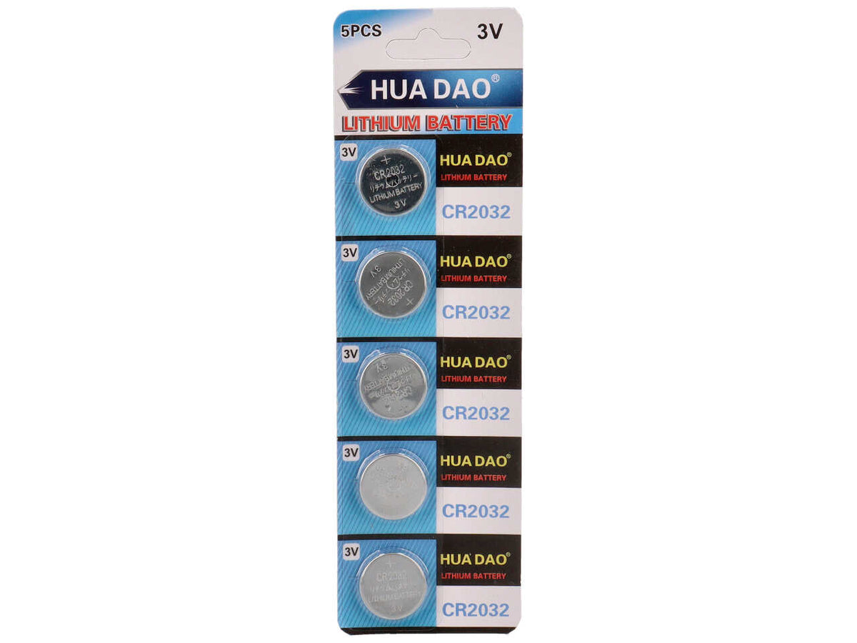 Set da 5 batterie bottone cr2032