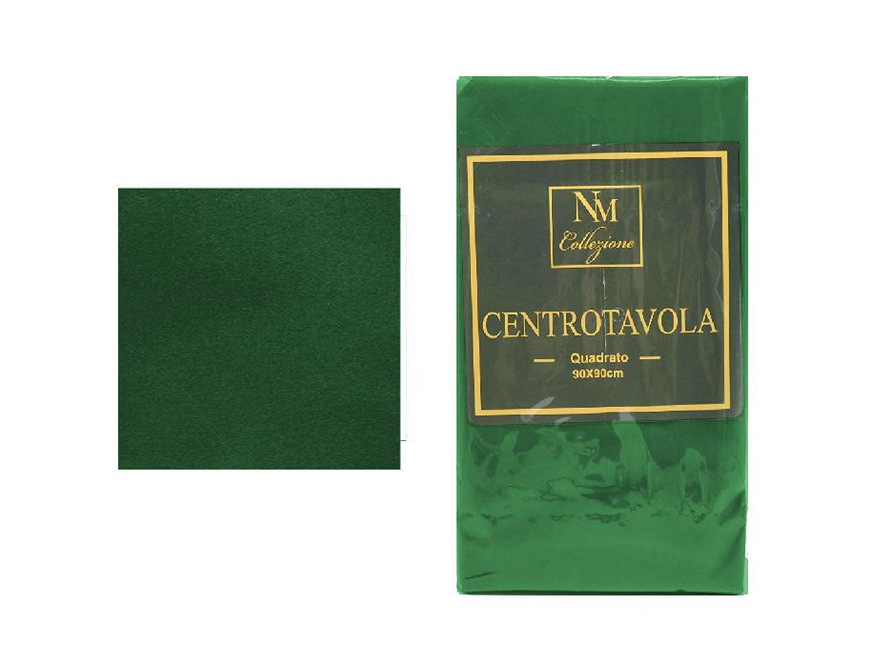 Tovaglia 90x90cm in velluto verde