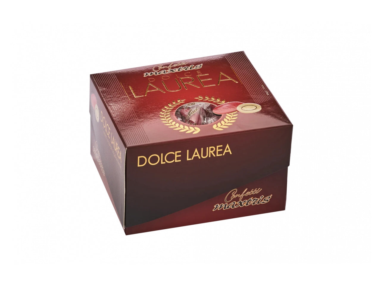Confetti Maxtris Dolce Laurea Rosso ricoperti di cioccolato fondente e bianco per bomboniere - 500gr