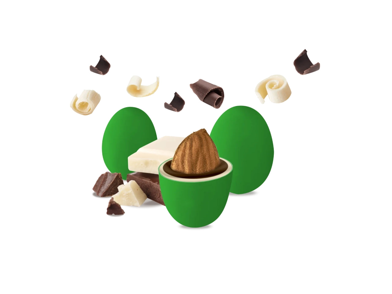 Confetti Maxtris Classico Verde ricoperti da cioccolato fondente e bianco per bomboniere da 18 anni - 1kg