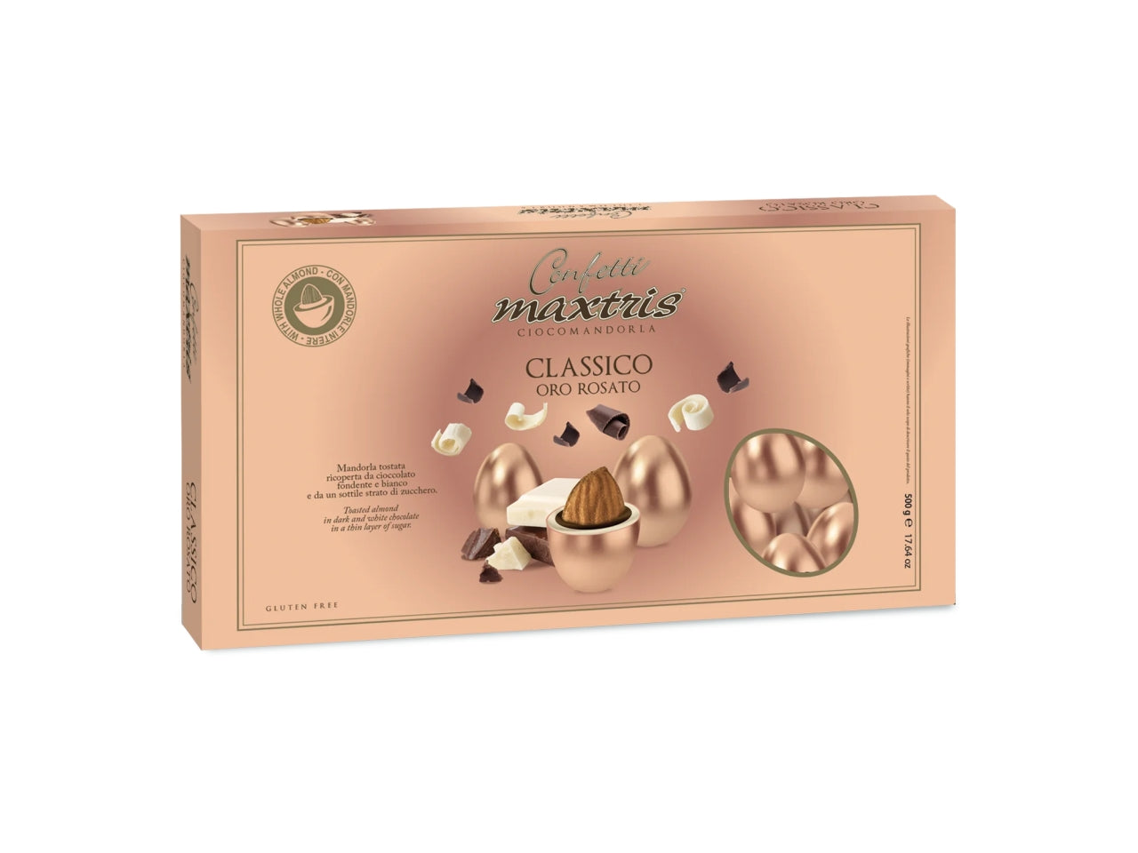 Confetti Maxtris Classico Oro Rosato per bomboniere da nascita e battesimo - 500gr