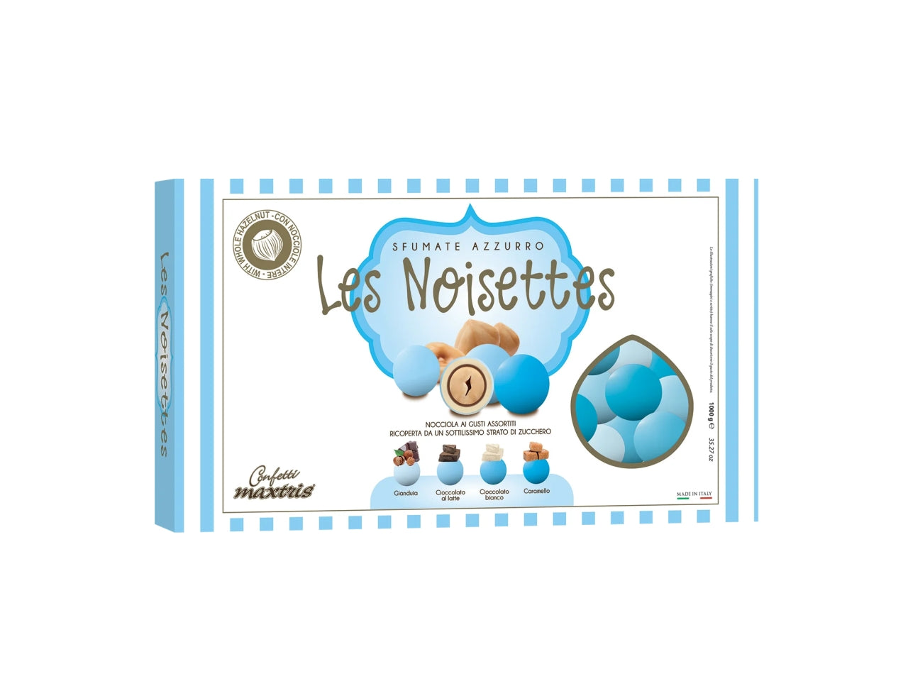 Confetti Maxtris Sfumati Azzurro per bomboniere da nascita e battesimo - Les Noisettes - 1kg