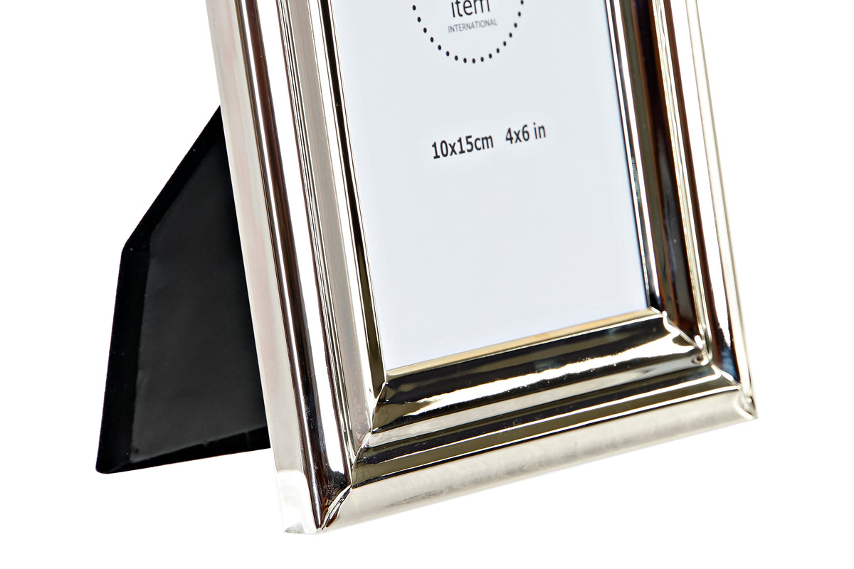 Cornice foto 10x15cm in metallo 15x2x20cm platinato