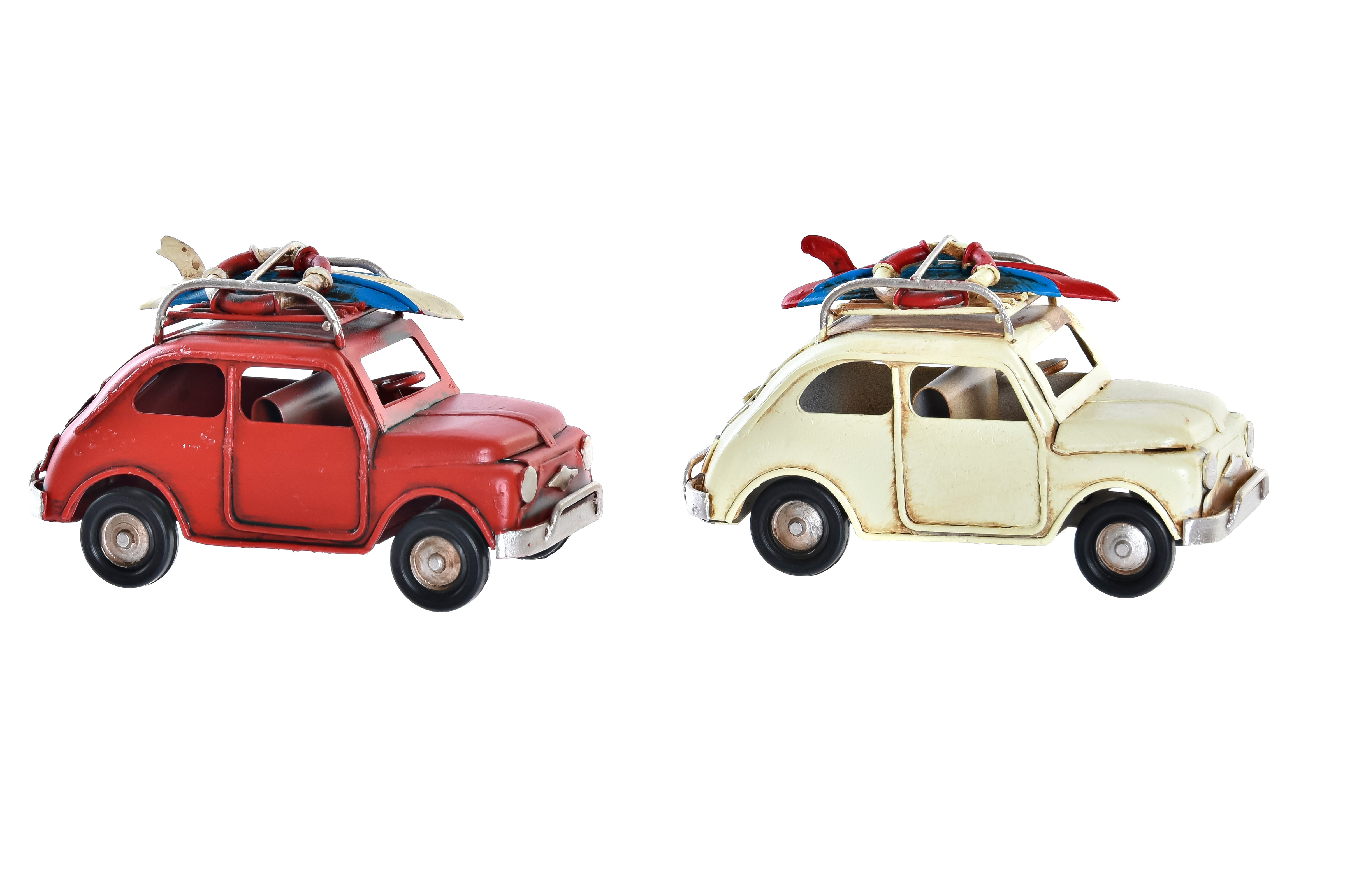 Automobile da decorazione in metallo 11x5x6cm in 2 modelli assortiti
