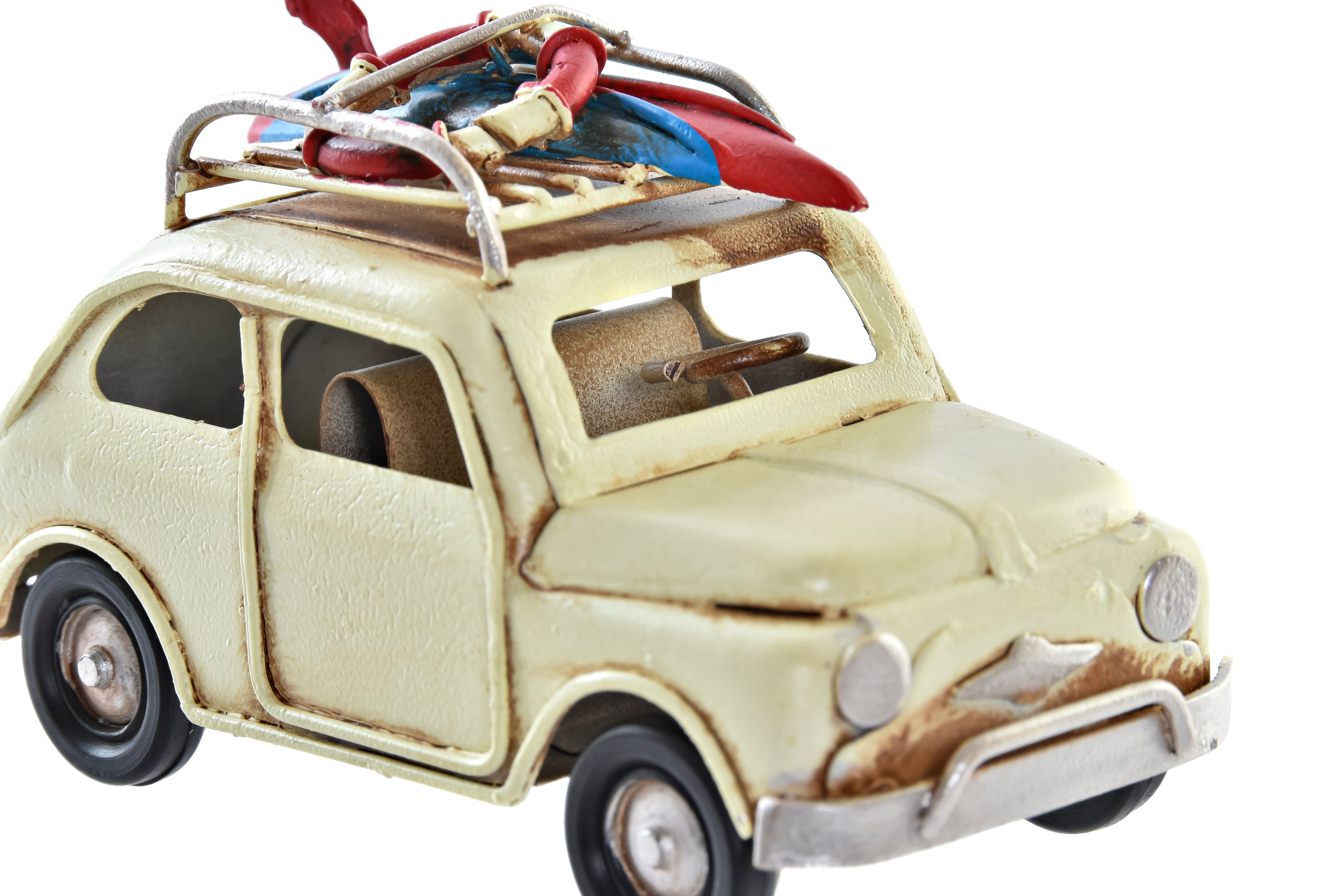 Automobile da decorazione in metallo 11x5x6cm in 2 modelli assortiti