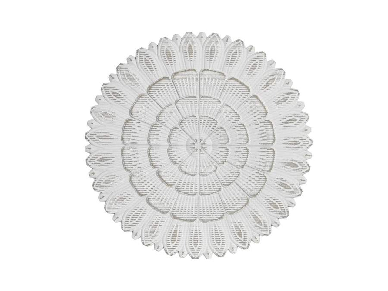 Decorazione rosone da parete boho bianco 23x1,5 cm - Item