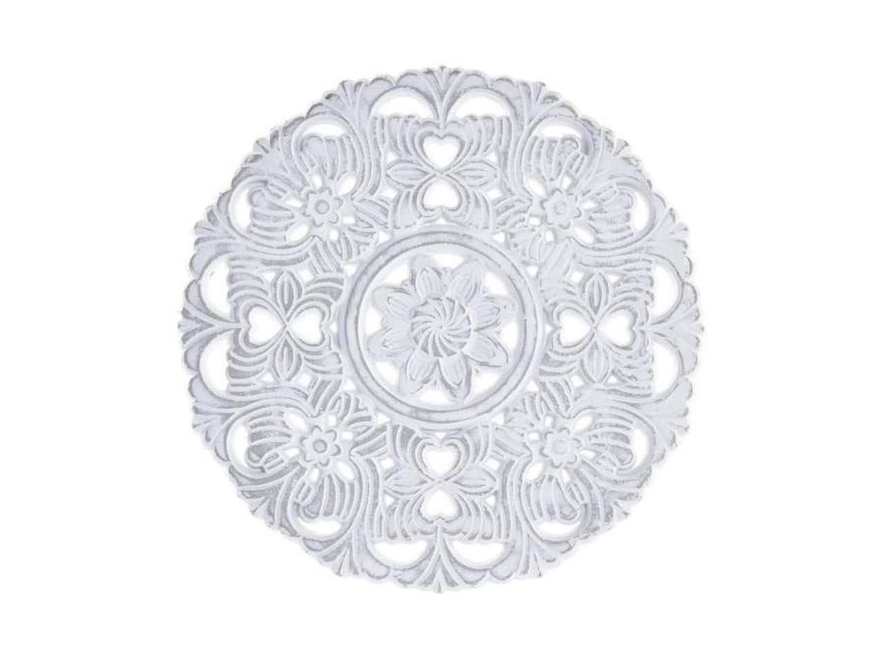 Decorazione rosone da parete boho bianco 38x2 cm - Item