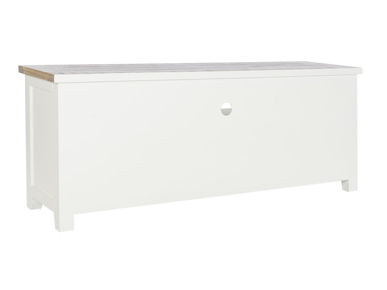 Mobile porta tv in paulownia misura 134,5x35x55cm con 2 cassetti colore beige